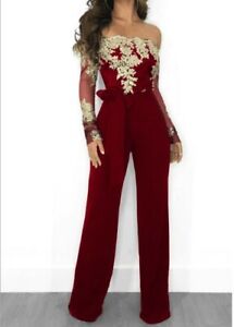 Las mejores ofertas en Vestidos de encaje rojo de manga larga para mujeres  | eBay