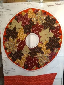 NEW - VIP CRANSTON - Harvest, Fall Wreath - Leaves - Fabric Panel - Picture 1 of 2