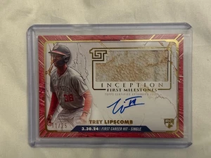 Topps 2024 Inception First Milestone Trey Lipscomb /25 Auto Nationals Rookie Mem - Picture 1 of 3