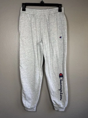 Pantalones deportivos Champion grises de vellón para jóvenes talla grande 10/12 Foto 1 de 4
