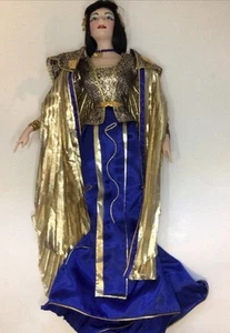 Bambola porcellana Franklin come nuova Elizabeth Taylor come Cleopatra 21" cimelio LEGGI - Foto 1 di 8