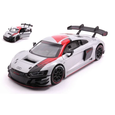 AUDI R8 LMS GT3 SILVER/RED 1:24 Motormax Auto Competizione Modellino Nuovo - Immagine 1 di 3