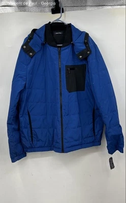 Chaqueta acolchada reversible con cremallera completa Nautica para hombre XXL azul negro con capucha Foto 1 de 4
