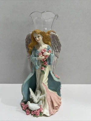 Jarrón acrílico resina ángel celestial vintage Avon colección regalo 8,5" 2001 Foto 1 de 4