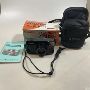 Canon Sure Shot 80 Tele Date 35mm Film Camera Point & Shoot 38-80 mm f/3.7 - Picture 1 of 11