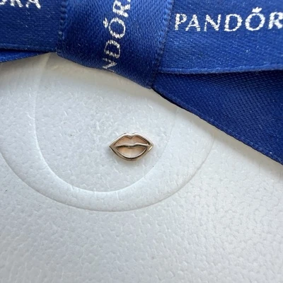 Auténtico Pandora Rosa Labios Contorno Flotante Medallón PEQUEÑO Dije Foto 1 de 2
