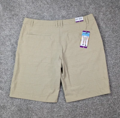 Pantalones Cortos Hang Ten Para Hombre 40 Tostados Rayas Performance Tech Bermudas Deportivas Chinas Foto 1 de 4