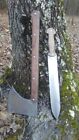 WILD CUSTOM HANDMADE 15 INCHES KNIFE AND 20 INCHES AXE IN HIGH CARBON STEEL