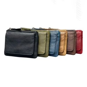 Real Leather Coin Purse Mini Card Holder Creative RFID Wallet Men - Picture 1 of 15