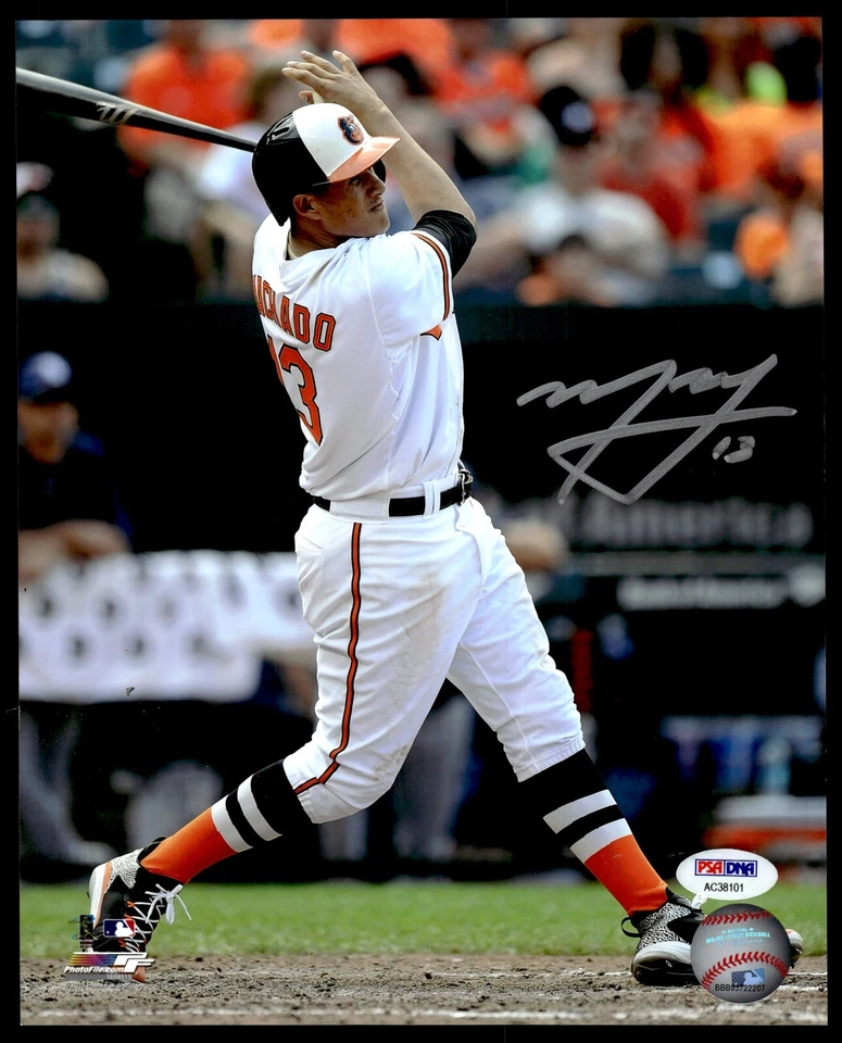 MANNY MACHADO SIGNED 8X10 PHOTO - PSA COA - BALTIMORE ORIOLES - Image 1 of 1