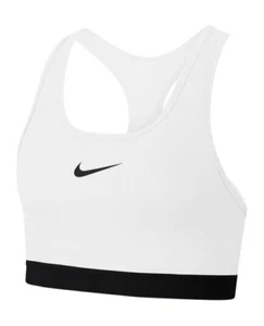NEW NIKE [M] Women's DRI-FIT Padded Gym/Yoga Sports Bra-White/Black BV3902-100 - Picture 1 of 2