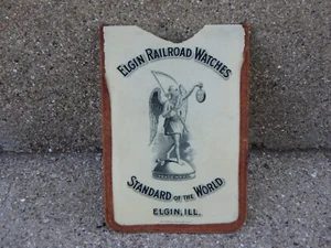 VINTAGE ELGIN RAILROAD WATCH BUSINESS CARD HOLDER - Picture 1 of 7