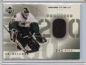 2001-02 CHALLENGE FOR THE CUP TERRIFIC 200 ED BELFOUR GAME WORN JERSEY - Picture 1 of 1