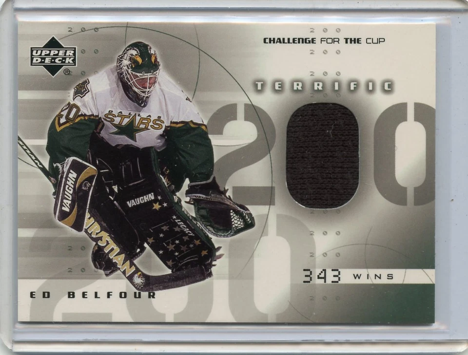 2001-02 CHALLENGE FOR THE CUP TERRIFIC 200 ED BELFOUR GAME WORN JERSEY - Image 1 of 1