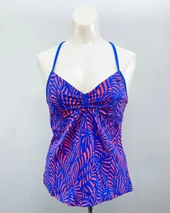Top de tenis Nike azul y naranja sin mangas ropa activa - Imagen 1 de 7