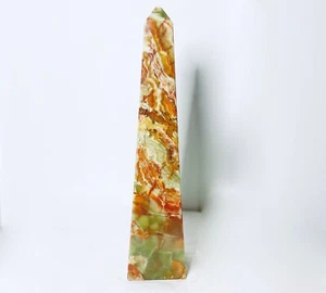 XL X-Large 460MM Natural Green Pampas Onyx Healing Metaphysical Obelisk Tower - Picture 1 of 6
