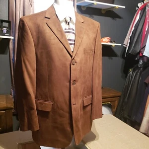 ANDREW FEZZA MEN'S SUEDE BLAZER - Picture 1 of 8