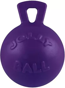 Jolly Pets Tug-n-Toss Ball with Handle Purple 4.5 inch Rubber Toy for Dogs - Picture 1 of 7