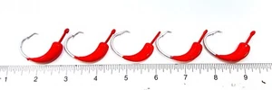 Reverse Weight Red Swim Bait Weighted Hooks 0.5 oz 7/0 Package of 5 - Picture 1 of 1