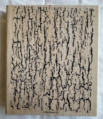 Большой антикварный штамп 1998 с трещинами! Резиновый штамп деревянный 4x6 с коробкой - Изображение 1 из 4