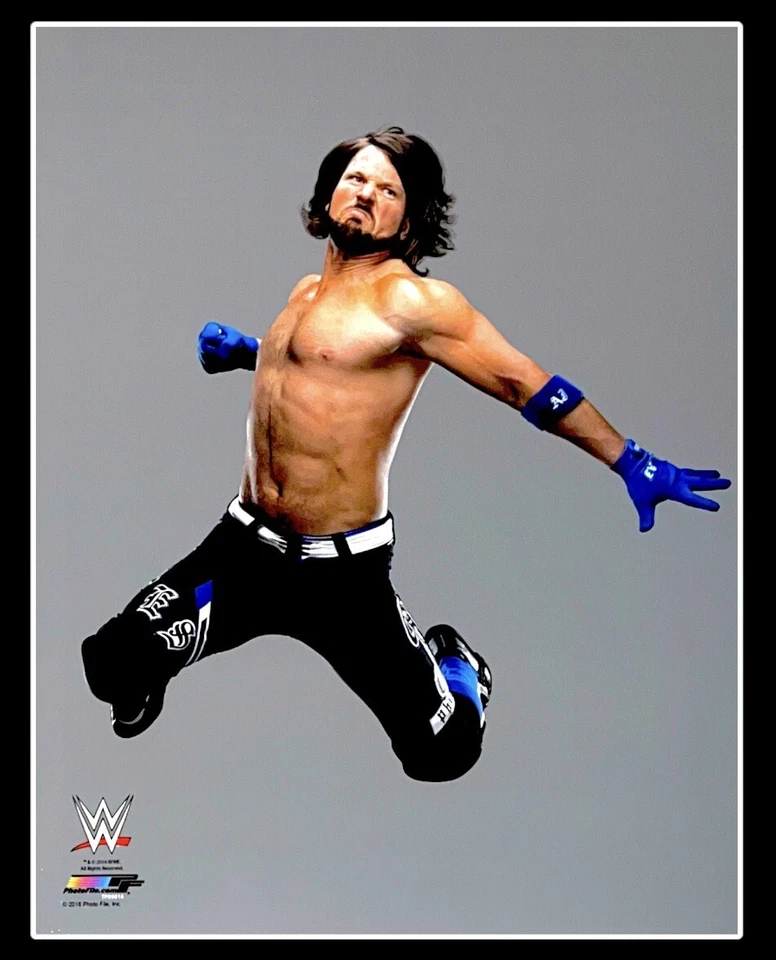 FOTO DE LUTA LIVRE AUTÊNTICA 8X10 OFICIAL LICENCIADA WWE AJ STYLE ARQUIVO DE FOTO 6 - Imagem 1 de 1