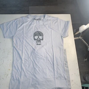 Jagermeister T Shirt..Grey - Skull logo on the Front..Women's Medium ...NEW - Picture 1 of 5
