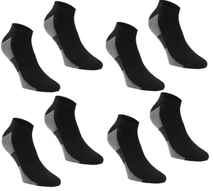 4 x Dunlop Performance Trainer Mens Socks Sports COOL MAX UK12+ EU47+ Black T341 - Picture 1 of 1