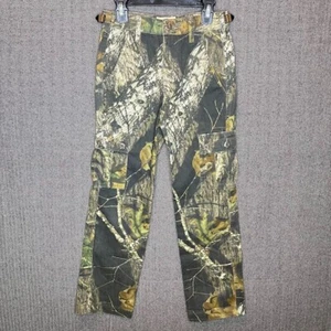 Mossy Oak Pants Youth Medium Green Camouflage Outdoor Hunt Sport  - Picture 1 of 11