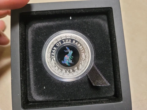 2023 Australia Opal Series Lunar Year of the RABBIT 1oz Silver $1 Coin READ Cover