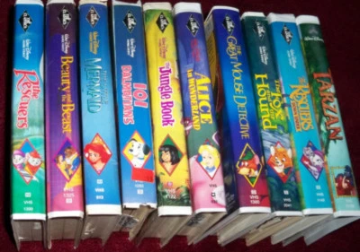 Walt Disney Black Diamond Classics lot VHS movies Beauty And The Beast MERMAID - Image 1 of 4