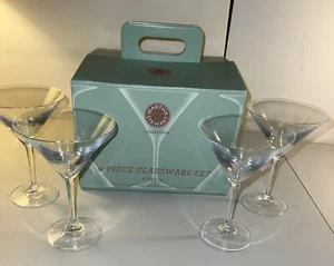 Juego de 4 vasos Martha Stewart Glass Margarita - con caja - Imagen 1 de 7