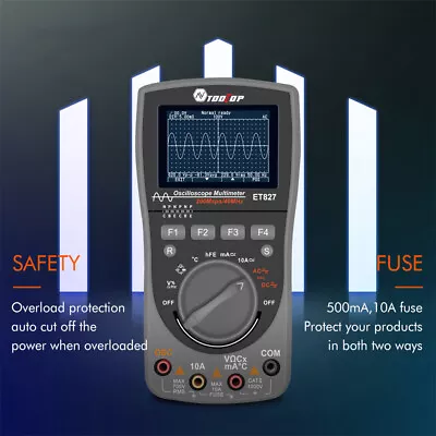 2in1 Handheld Digital Oscilloscope Multimeter 40MHz Bandwidth HD Display Screen - Image 1 of 4