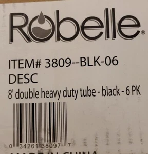 Robelle Pool Covers 8' Double-Chamber Deluxe Water Tubes Vinyl Black 6-Pack WILL - Picture 1 of 1