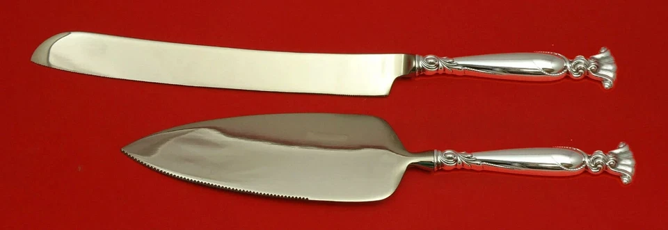 Романтика моря на Уоллес серебро свадебный торт комплект 2шт заказ HHWS - Изображение 1 из 1