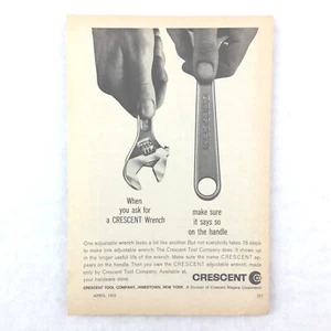 MEDIA LUNA Llave Ajustable DE COLECCIÓN IMPRESIÓN ANUNCIO Herramienta Manos Mecánico Hombre Cueva Decoración - Imagen 1 de 1