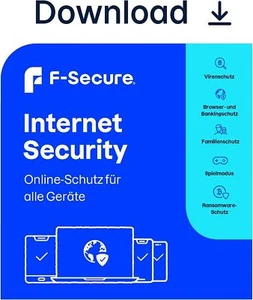F-Secure Internet Security (SAFE) 1,3,5,7,10,15,20,25 urządzeń 1,2 roku pobierania - Zdjęcie 1 z 2