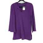 Lauren Ralph Lauren Women's Size Small 3/4 Sleeve Tunic Top Purple NWT