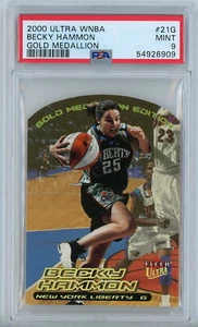 2000 Ultra WNBA #21G Becky Hammon RC Gold Medallion PSA 9 Mint POP 54 - Picture 1 of 6
