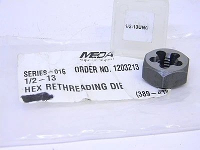 New Meda Rethreading Die 1/2" -13 UNC PART# 1203213 - Image 1 of 4