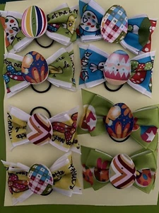 Easter Egg Dog Grooming Bows Pack 16 - Picture 1 of 5