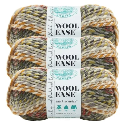 (3 Pack) Lion Brand Yarn 640-612D Wool-Ease Thick & Quick Bulky Yarn,ConeyIsland - Image 1 of 4