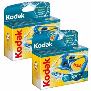 2x Kodak Sport - Unterwasser-/Wasserdicht 35 mm Einweg-Filmkamera - Bild 1 von 3