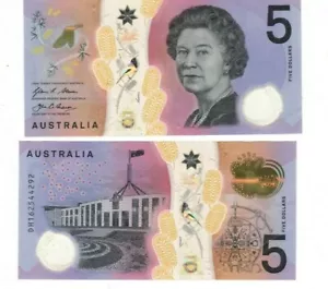 Australia $5.00 Dollar Bank Note Circulated Valid Currency Australian - Picture 1 of 3