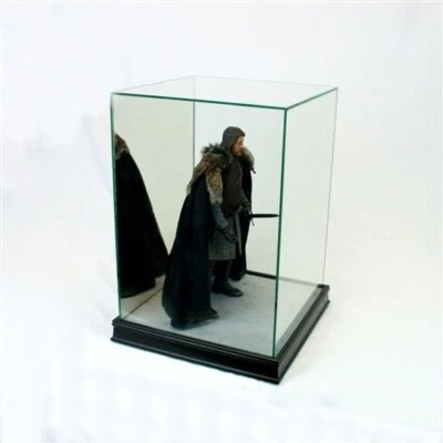 Glass Action Figure Display Case Collectible Figurine Showcase Mirror 1:6 Scale - Image 1 of 3
