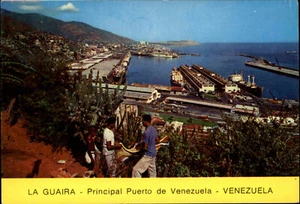 VENEZUELA Postcard Postkarte Panorama Panoramic LA GUAIRA Puerto Hafen Harbour - Bild 1 von 2
