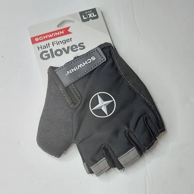 Schwinn SW80325 Large/XL Half Finger Gloves w/ Foam Padding 1 Pair NWT - Image 1 of 4