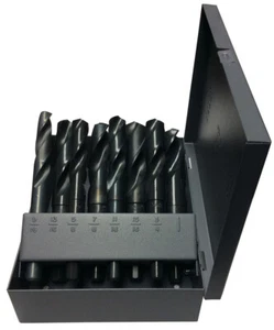 SET PUNTE TRAPANO, DIAMETRO 9/16"-1", 8 PZ, GAMBO RIDOTTO, QTÀ: 1 - Foto 1 di 9