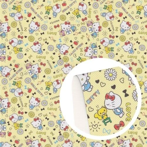 HOJA IMITACIÓN CUERO GATITO 8" X 12" IMPRESA 1224822 FLOR TEXTURA SUAVE Foto 1 de 1