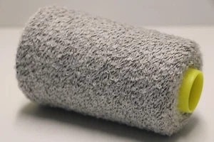 K16 (56€/kg) 250g KIDFUR MOHAIR EFFEKT BOUCLÈ MERINO POLARGRAU (3) Zwirn Wolle - Bild 1 von 7