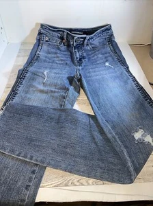Calvin Klein Girls/teen High Rise Slim Torn Jeans Size 24 - Picture 1 of 7